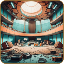 verlassene, vergessene, zerstörte Konzerthalle