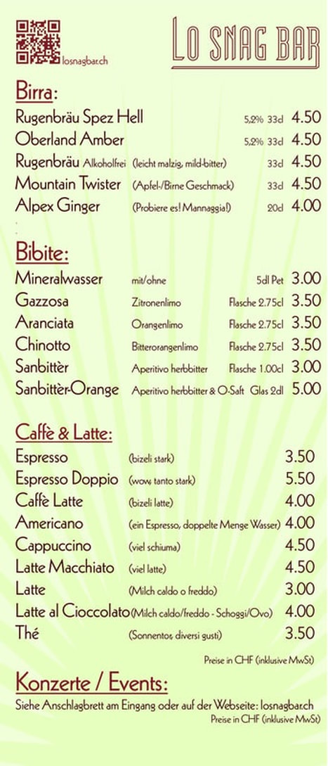 Karte Lo Snag Bar